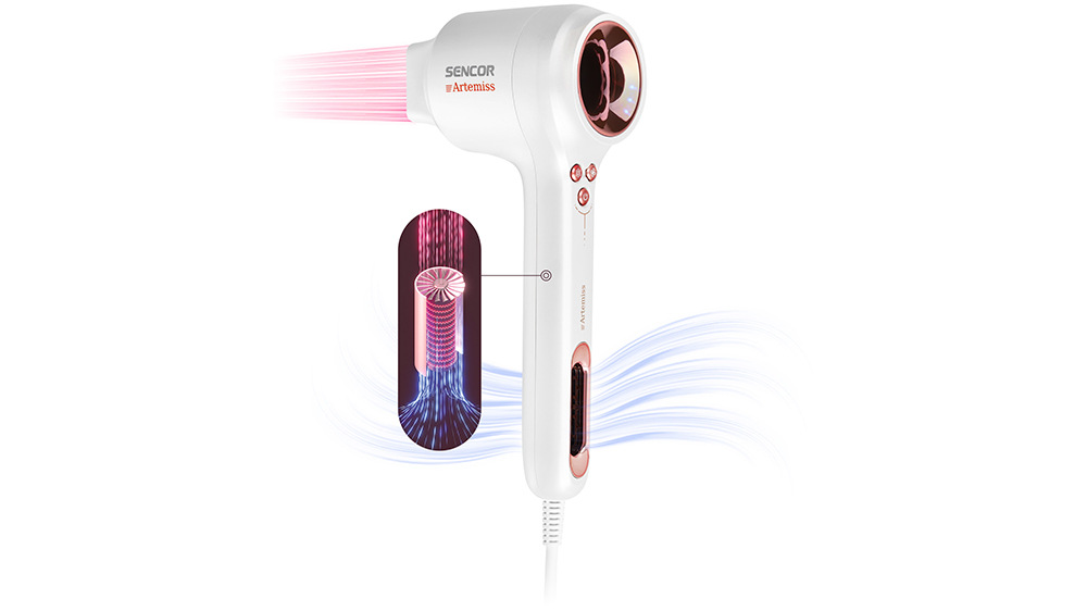 Silný výkon fénu Sencor SHD 9150RS