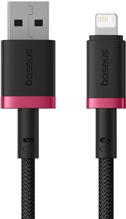 Kabel Baseus Dura USB/Lightning, 2.4A, 2m - černý/červený