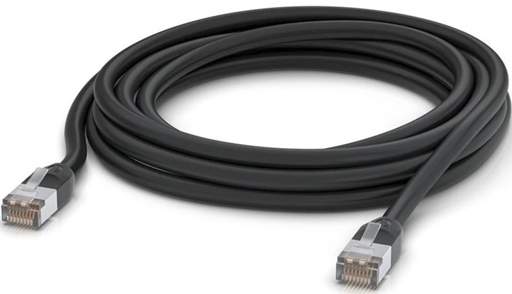 Ubiquiti Patch kabel, venkovní, STP, Cat.5e, 8m, černá