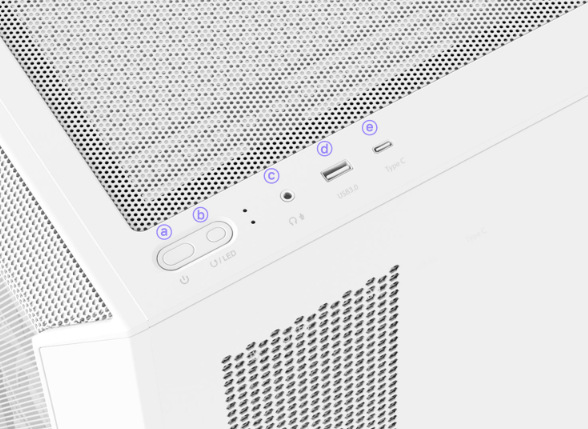 Zalman i3 Neo V2 nabízí důležité porty pěkně po ruce