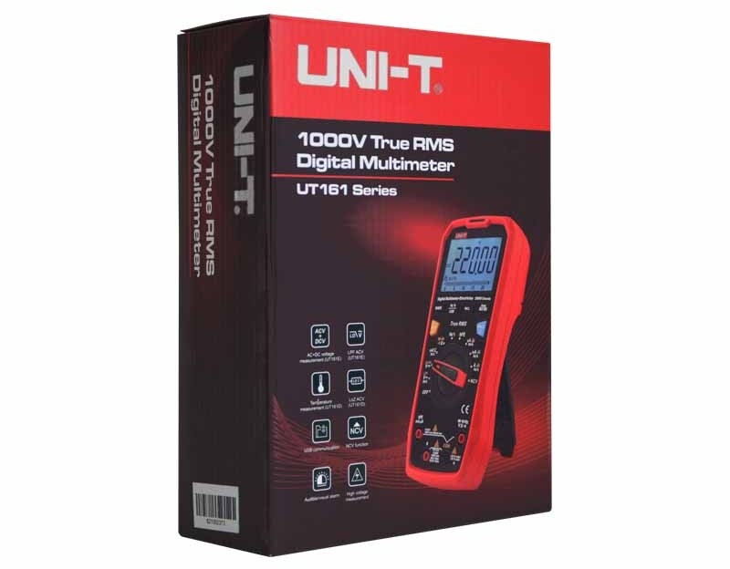 Multimetr UNI-T UT161D je napájen 4× AAA bateriemi s automatickým vypínáním