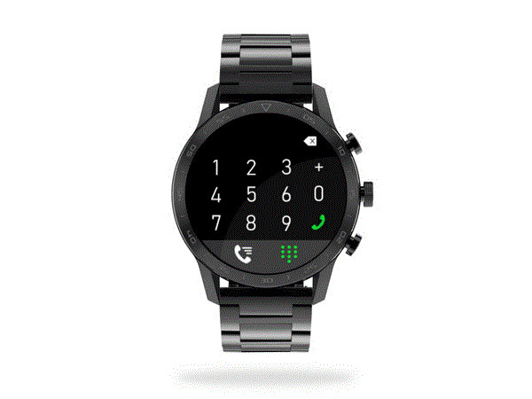 Chytré hodinky ARMODD Silentwatch 4 Pro černá s černým koženým řemínkem + silikonový řemínek