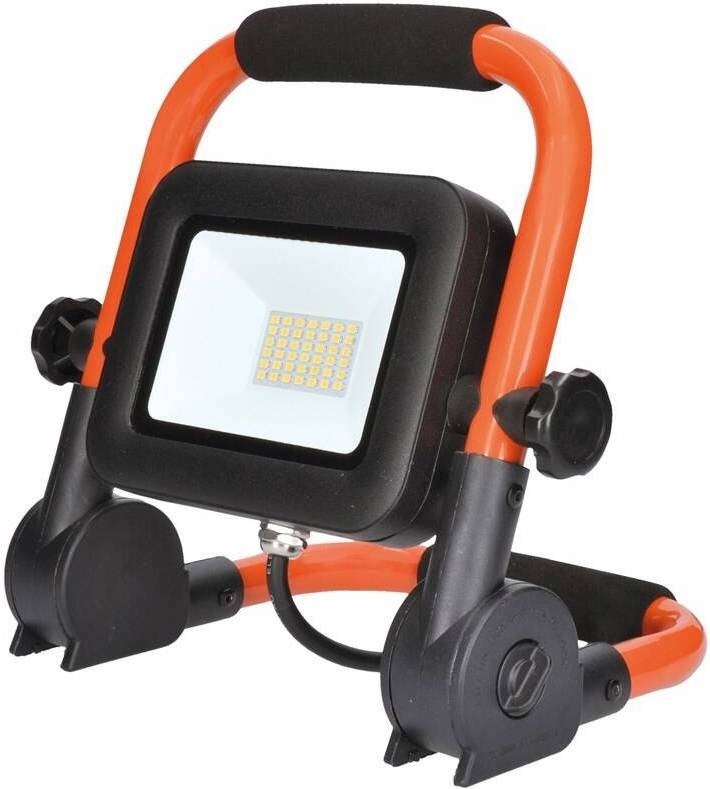 Reflektor Solight PRO se sklopným stojanem, 30W, 2760lm, 5000K, IP65 černý/oranžový