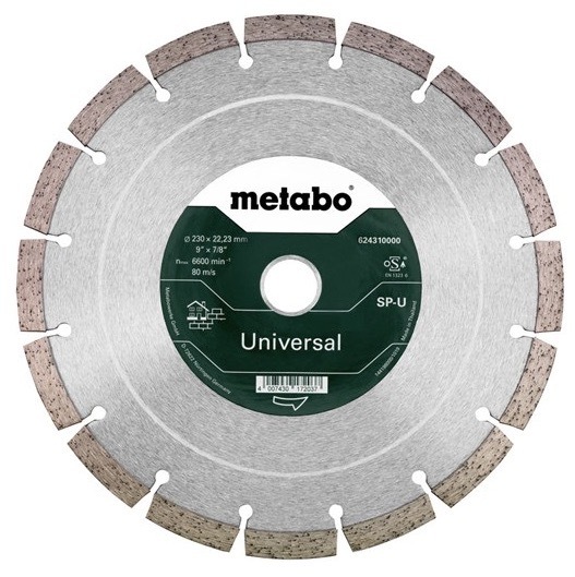 Řezný kotouč Metabo, diamantové segmenty s výškou 10 mm
