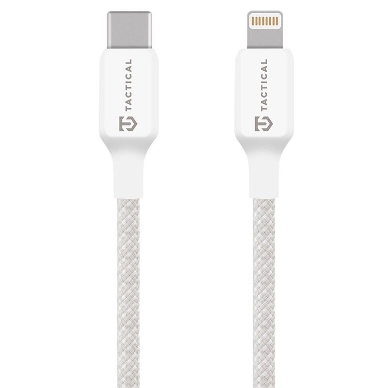 Kabel Tactical Stitch Thread USB-C/Lightning 0,3m - bílý