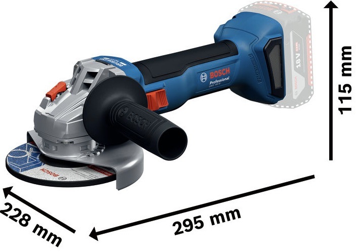 Sada aku nářadí Bosch Professional 18V GSR+GWS+GBH+3x4 (s baterií) Aku úhlová bruska Bosch