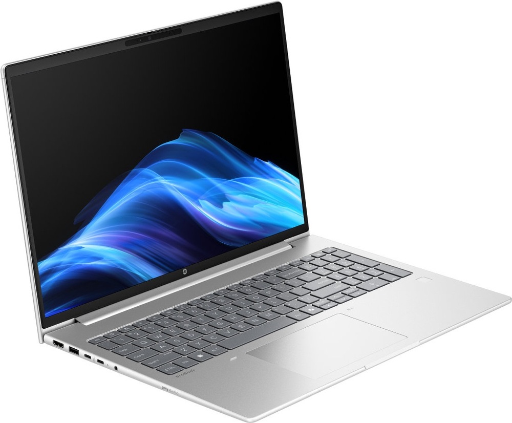 Notebook HP ProBook 4 G1i 16" stříbrný Pohled šikmo zleva na notebook HP ProBook 4 G1i s robustním zabezpečením