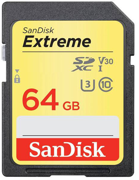 Paměťová karta SANDISK SDXC Extreme 64GB UHS-I U3 (170R/80W)