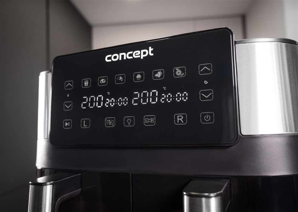 Fritéza horkovzdušná Concept FR8000 Double 8 l černá