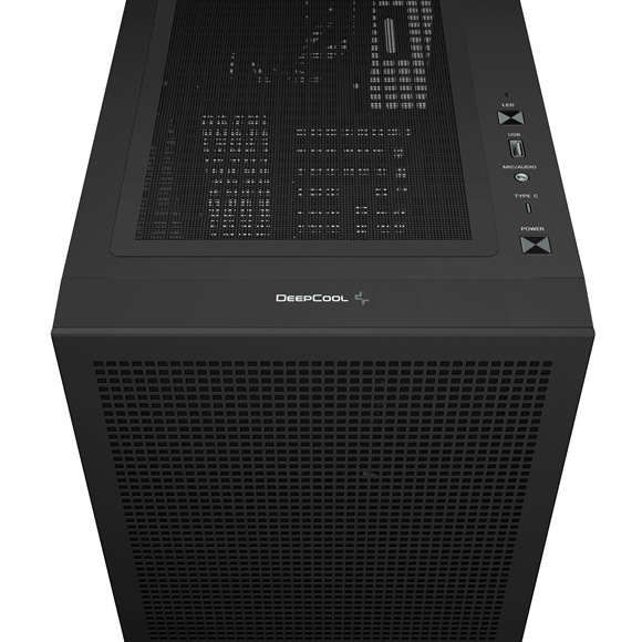 Detail obrázku horní části PC skříně.
