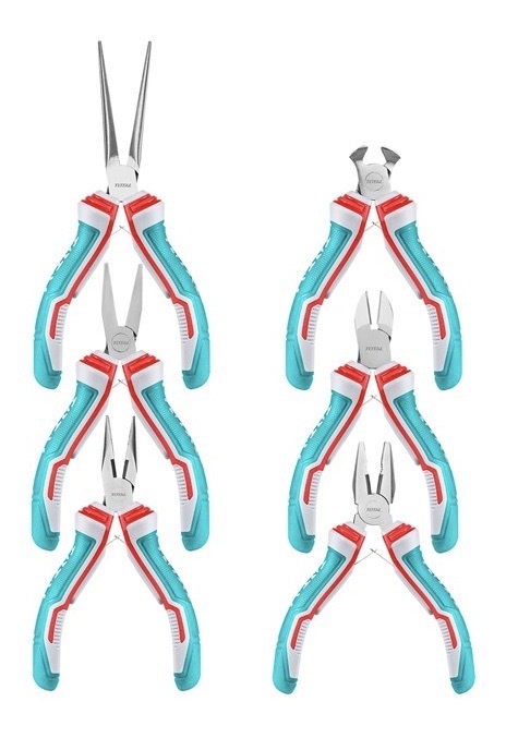 Sada mini kleští Total Tools s ergonomickou rukojetí, kompaktní provedení