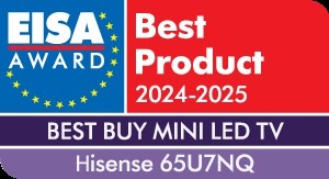 Televize Hisense 65U7NQ, ocenění EISA