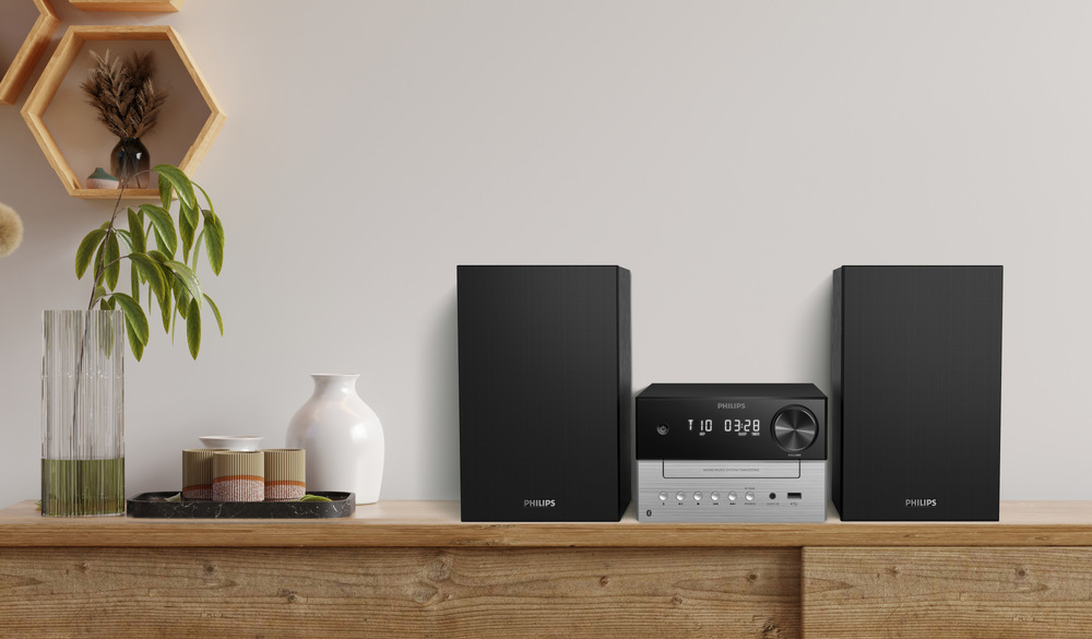 Mikrosystém Philips TAM3205M černý/stříbrný Mikrosystém Philips TAM3205M černý/stříbrný