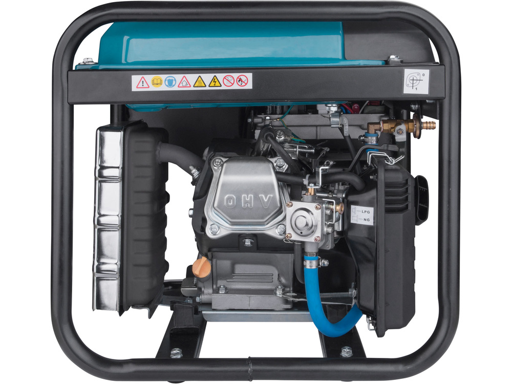 Elektrocentrála HERON 8896237 je vybavena dvojicí zásuvek a 12V autozásuvkou