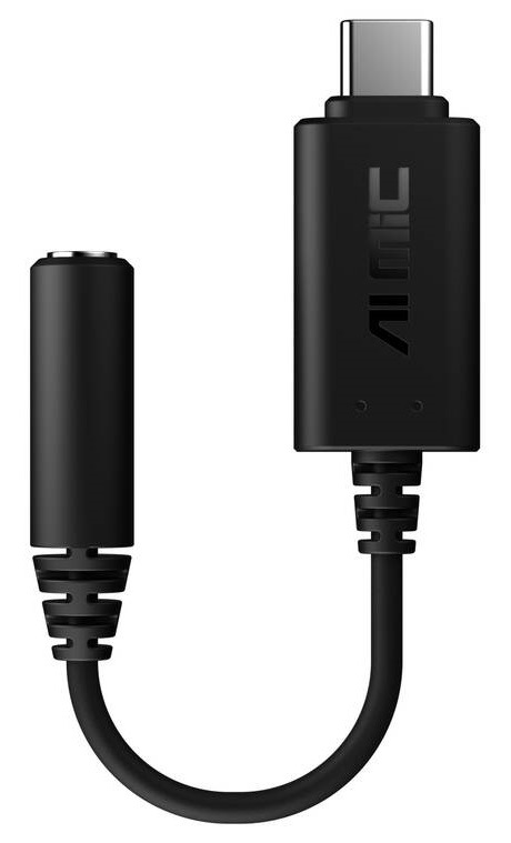 Redukce Asus AI Noise-Canceling Mic 3,5mm Jack/USB-C černá Redukce Asus AI Noise-Canceling Mic 3,5mm Jack/USB-C černá