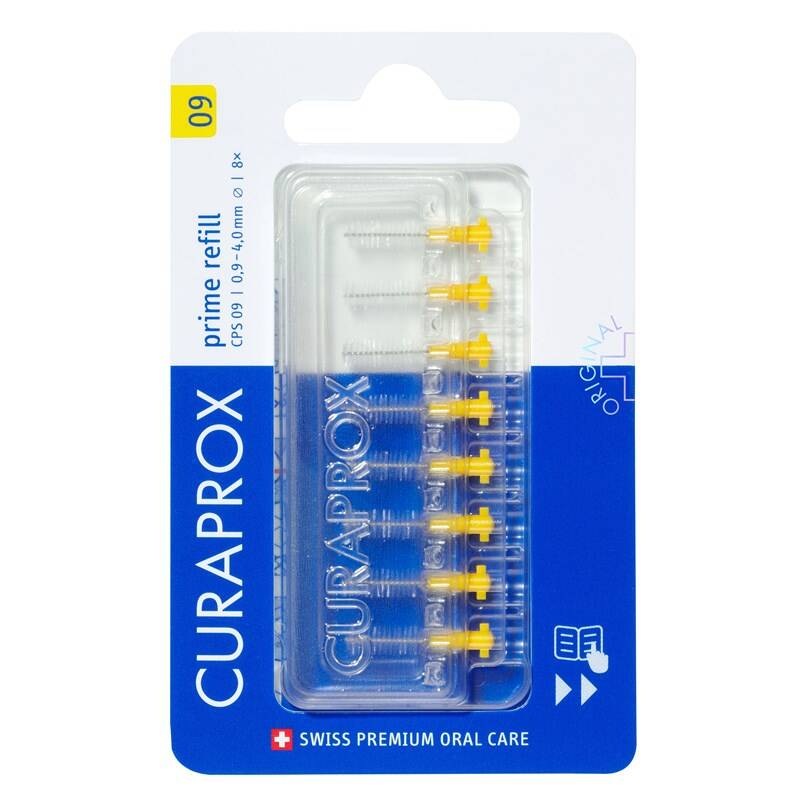 Mezizubní kartáčky CURAPROX prime refill CPS 09, 8 ks žlutý