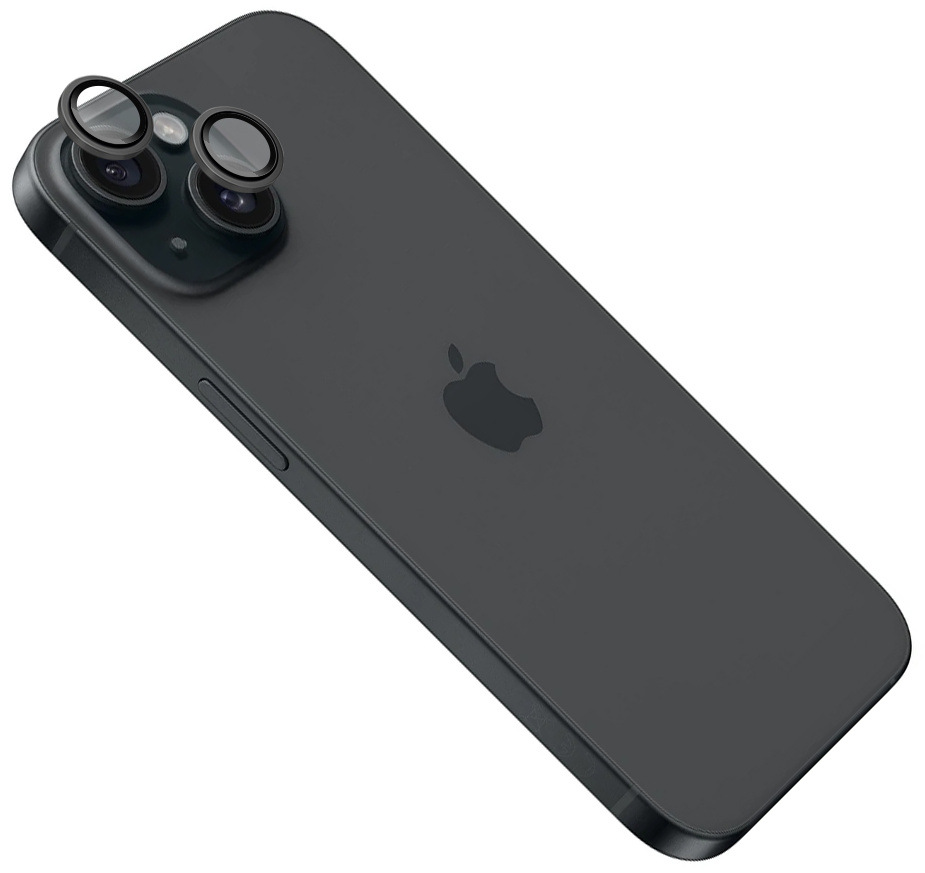 Ochranné sklo čočky fotoaparátu FIXED Camera Glass na Apple iPhone 15/15 Plus šedé FIXED Camera Glass na Apple iPhone 15 Pro/15 Plus, šedá