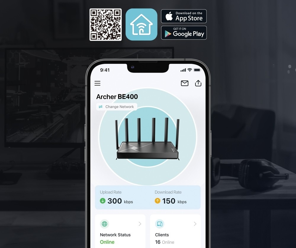 Router TP-Link Archer BE400, BE6500 černý Router TP-Link Archer BE400, BE6500 černý