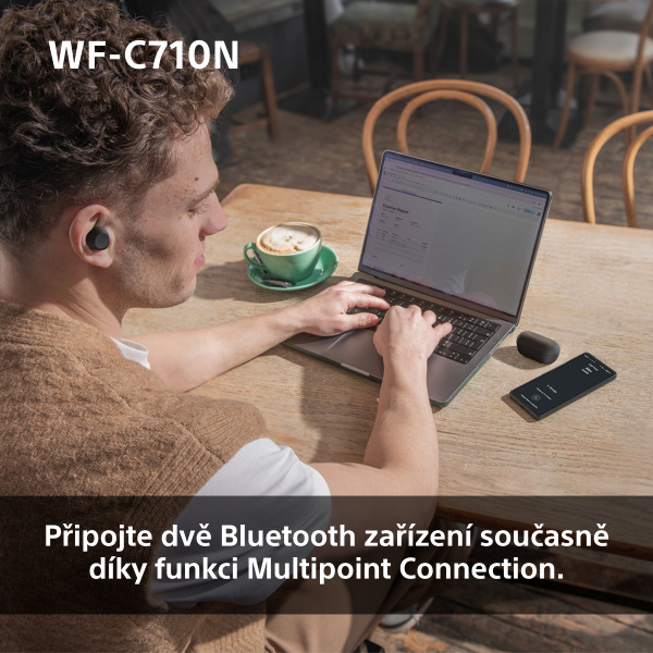 Sluchátka Sony WF-C710N Noise Cancelling - bílá