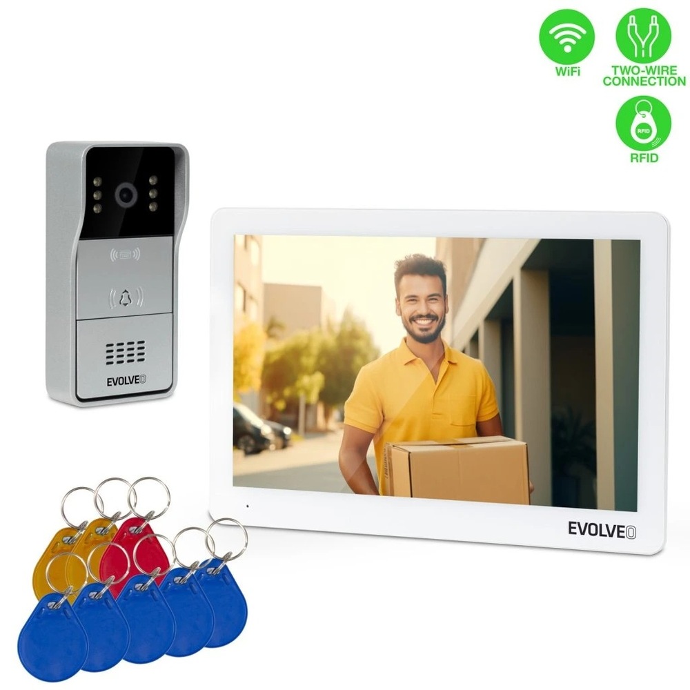Dveřní videotelefon Evolveo DoorPhone 10-2W - bílý