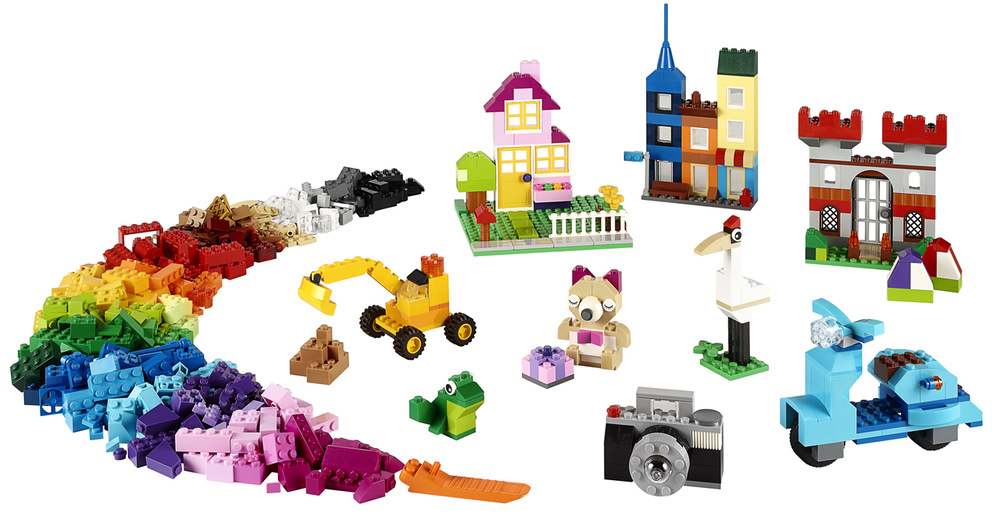 Stavebnice LEGO® Classic 10698 Velký kreativní box LEGO® Speciální dílky včetně oken, dveří, kol a očí rozšiřují možnosti stavění domů, vozidel, zvířat i postaviček.