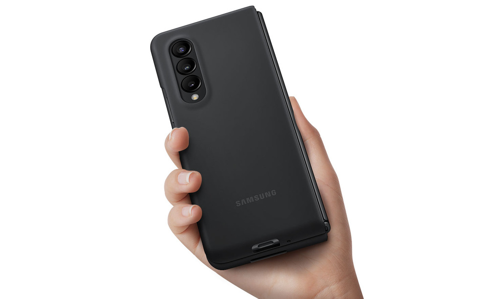 Kryt na mobil Samsung Silicone Cover Galaxy Z Fold3 bílý Kryt na mobil Samsung Silicone Cover Galaxy Z Fold3 bílý