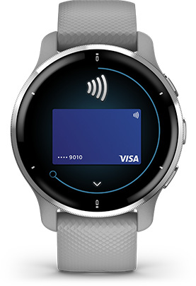 Chytré hodinky Garmin Venu 2 Plus - Slate/Black Silicone Band