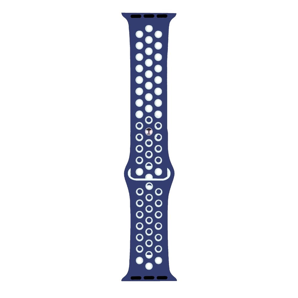 Řemínek RhinoTech na Apple Watch 42/44/45/49 mm bílý/modrý Řemínek RhinoTech na Apple Watch 42/44/45/49 mm bílý/modrý