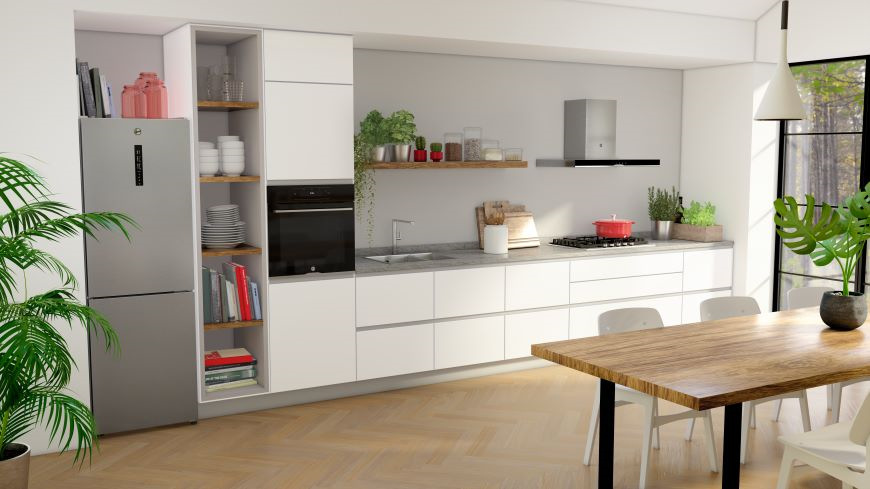Plynová varná deska Hoover New Collection 5 HHG6D5WC5X nerez