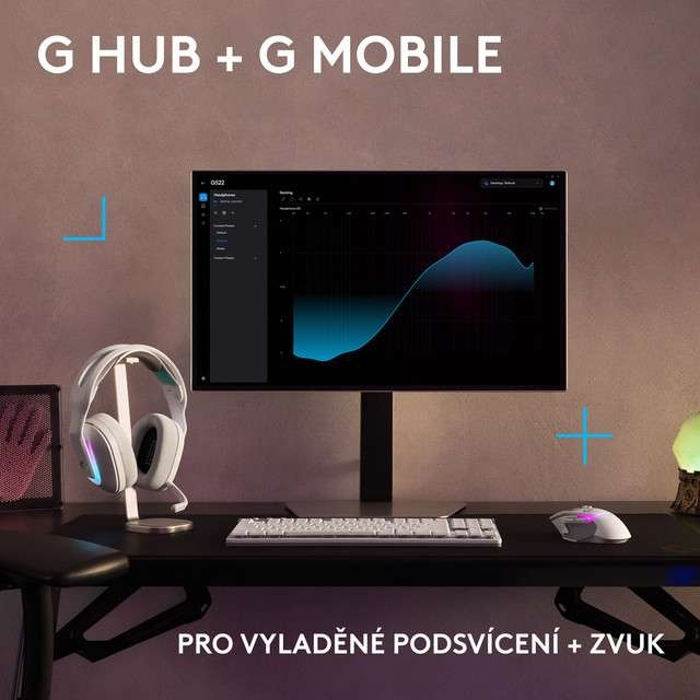 Headset Logitech Gaming G522 Lightspeed bílý