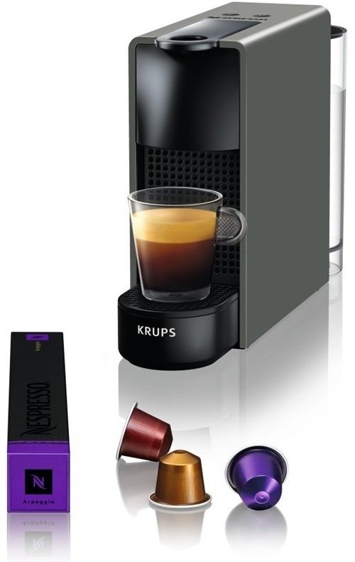 Kapslový kávovar Krups Nespresso Essenza mini XN110B10 šedý