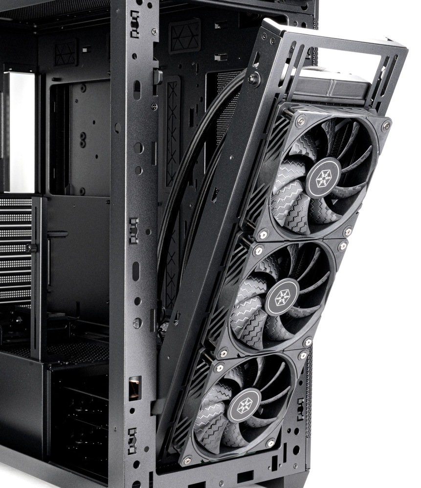 Case SilverStone SETA H2 šedá SilverStone SETA H2 má k dispozici 11 pozic pro ventilátory