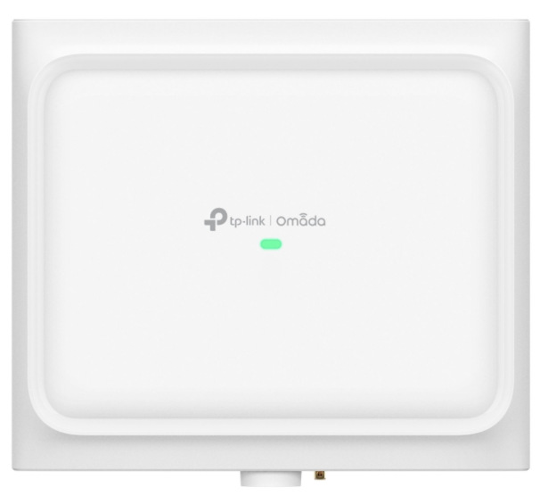Přístupový bod (AP) TP-Link TP-Link EAP772-Outdoor, Omada BE9300 (EAP772-Outdoor) bílý Přední strana TP-Link EAP772-Outdoor s logem Omada a stavovým LED indikátorem