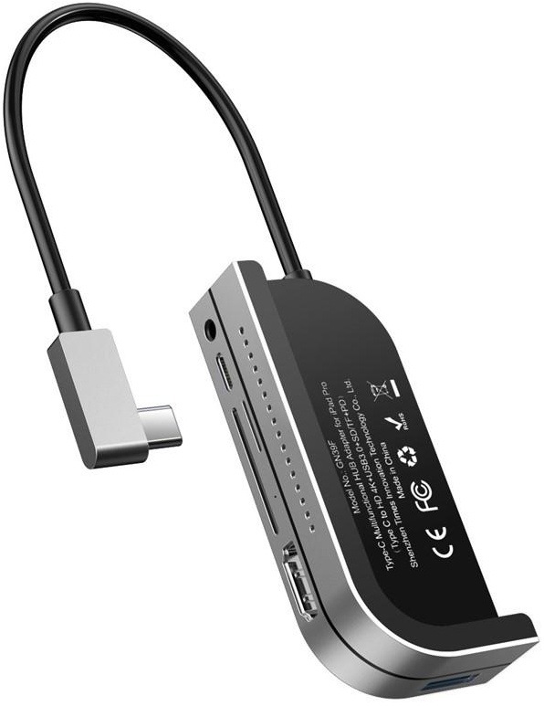 USB Hub Baseus USB-C/USB, HDMI, SD, micro SD, USB-C PD, 3,5mm jack šedý