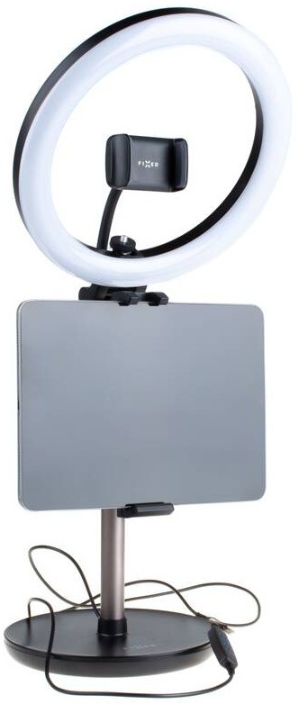 Světlo FIXED LEDRing Lite, kruhové LED svítidlo se stativem černé