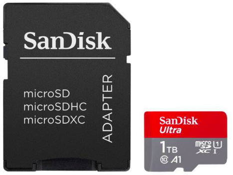 Paměťová karta SANDISK Micro SDXC Ultra 1TB (140R) A1 Class 10 UHS-I + SD adaptér