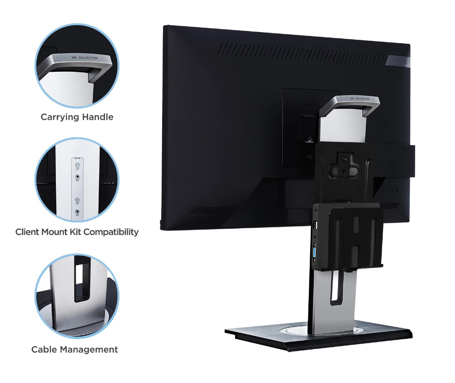 Monitor ViewSonic VG2448A-2 černý/stříbrný Monitor ViewSonic VG2448A-2 černý/stříbrný