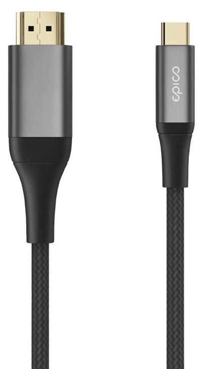 Propojovací kabel Epico pro TV a PC, šedá barva