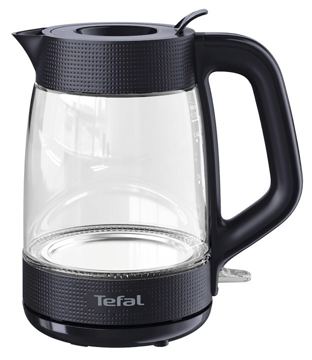 Rychlovarná konvice Tefal KO2G08E0 Morning Glass 1,7 l černá Rychlovarná konvice Tefal KO2G08E0 Morning Glass s objemem 1,7 l, příkon 2 000 W