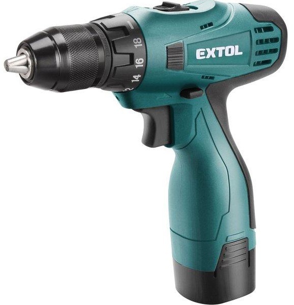 Vrtací šroubovák EXTOL Industrial LI 16 CD, 16,6 V (s baterií)