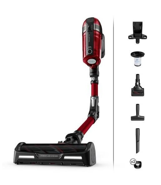 Tyčový vysavač Rowenta RH98A9WO X-Force Flex 12.60 Auto Animal Care 3v1, 150 AW červený