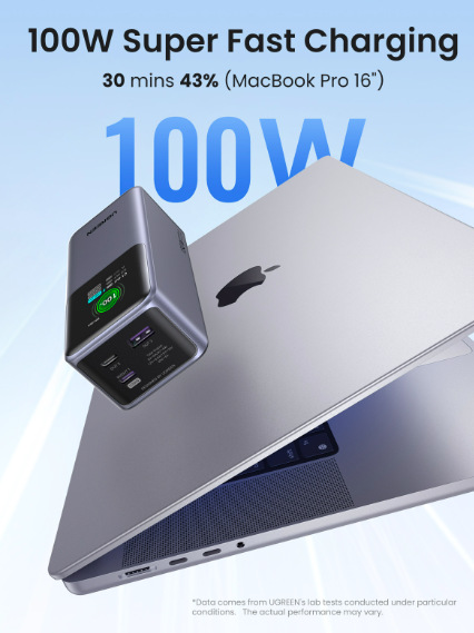 Powerbanka UGREEN 20000mAh 130W stříbrná Powerbank UGREEN 20000mAh 130W - stříbrná
