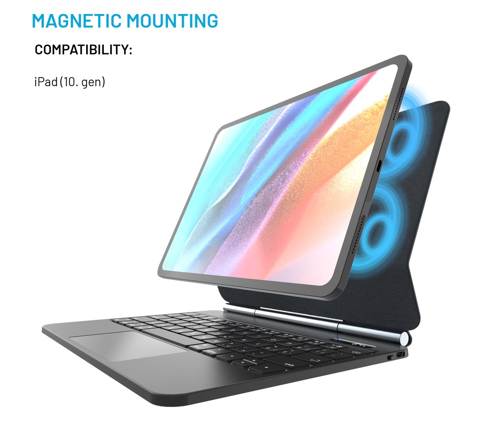 Pouzdro na tablet s klávesnicí FIXED Typee na Apple iPad Pro 11" (2018-2022)/iPad Air 11" (2020/2022/2025)/ iPad Air M2/M3 CZ černé Pouzdro na tablet s klávesnicí FIXED Typee na Apple iPad Pro 11" (2018-2022)/iPad Air 11" (2020/2022/2025)/ iPad Air M2/M3 CZ černé