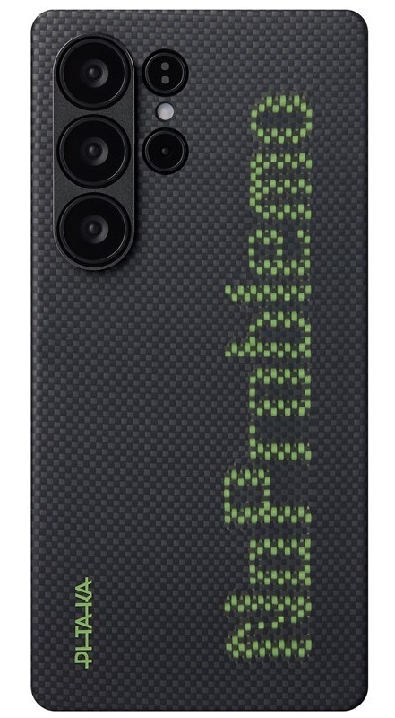 Kryt na mobil Pitaka x Aries Tactile Woven Case, NoProblemo na Samsung Galaxy S25 Ultra černý/šedý/zelený