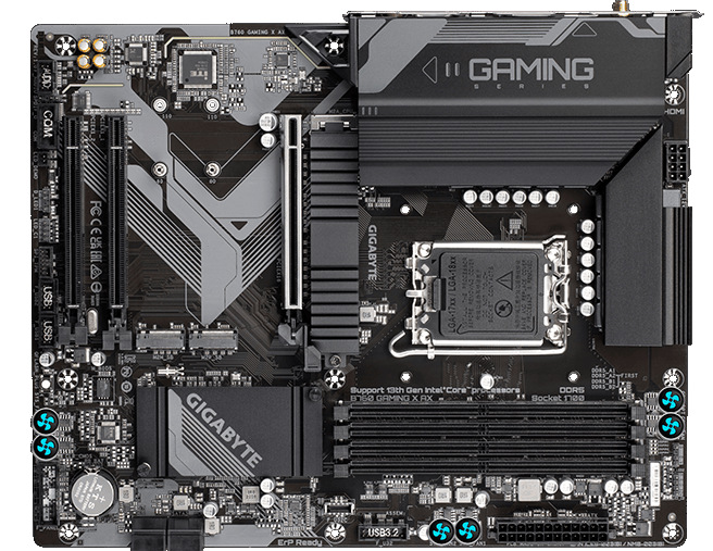 Základní deska GIGABYTE B760 GAMING X AX Smart Fan 6 řídí výkon ventilátorů pomocí teplotních senzorů