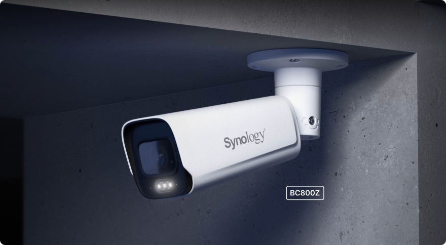 IP kamera Synology BC800Z bílá IP kamera Synology BC800Z je odolná proti nepřízni vnějšího prostředí