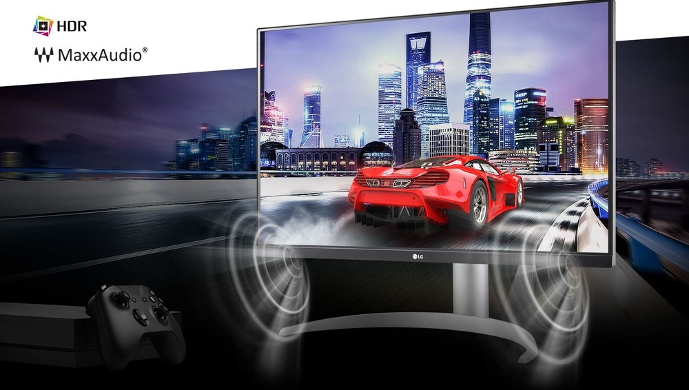 Monitor LG 27UP850K-W s reproduktory a technologií MaxxAudio