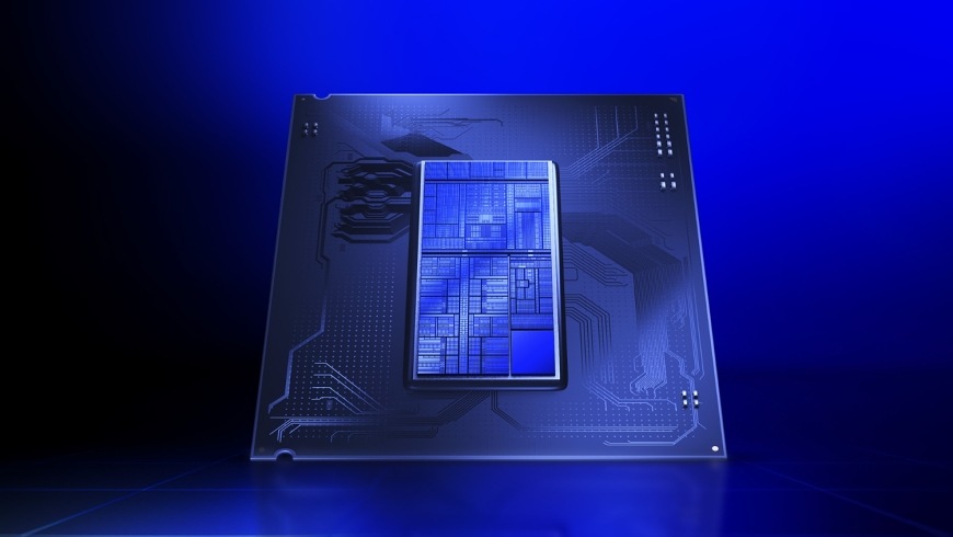 Procesor Intel Core Ultra 5 250KF Plus Detail čipu Intel Core Ultra s pohledem na architekturu a uspořádání jader