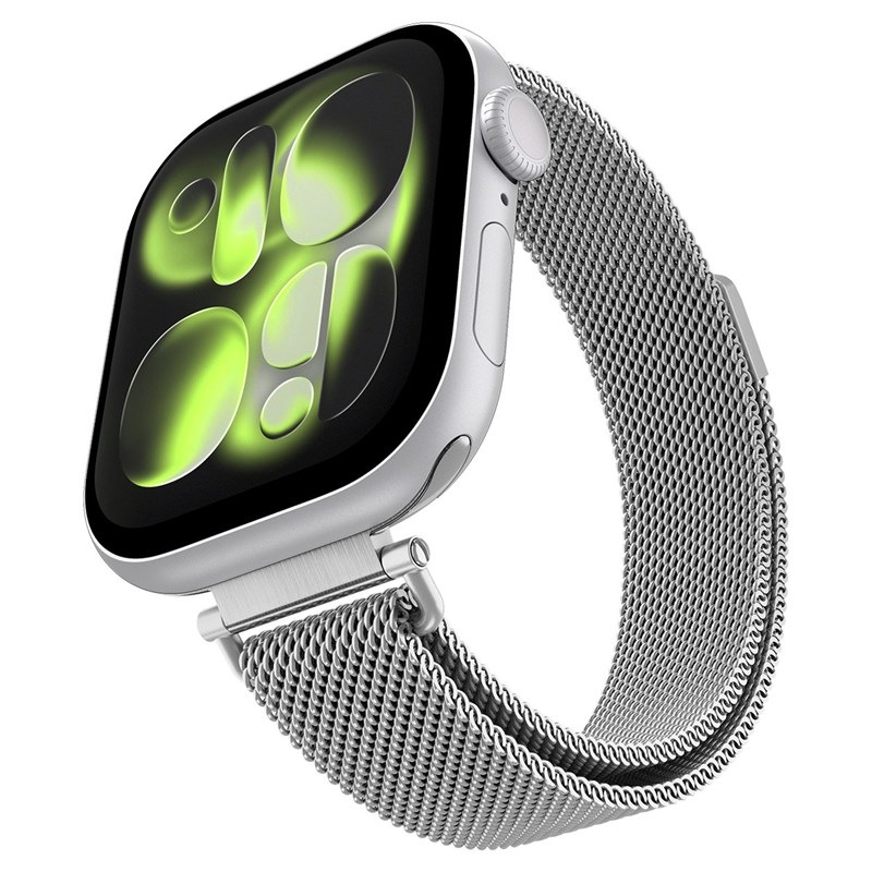 Kovový řemínek Spigen na Apple Watch 42, 41 a 40mm, stříbrná barva