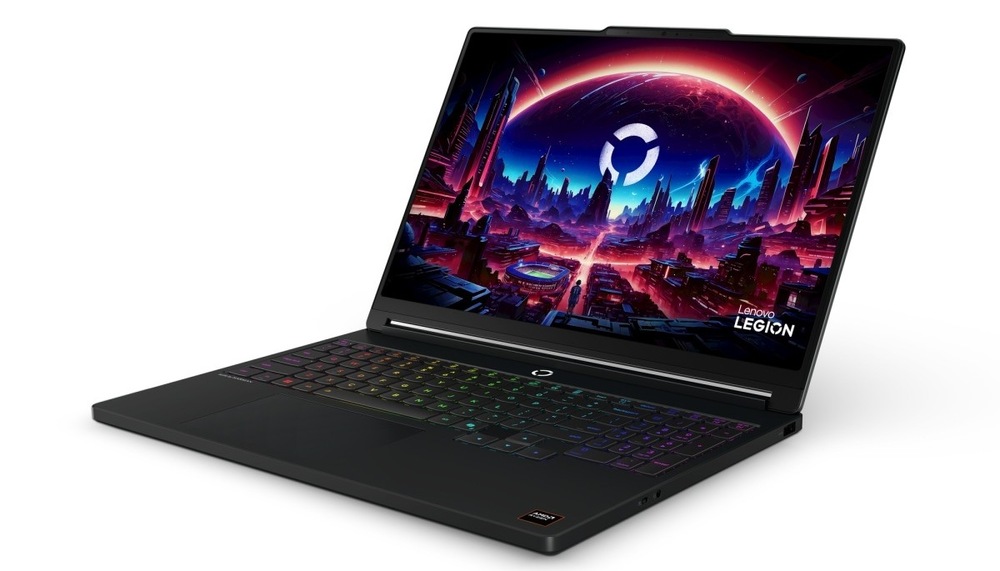 Notebook Lenovo Legion 5 15IPH11 černý Otevřený a zapnutý notebook Lenovo Legion 5 15IPH1 otočený doleva